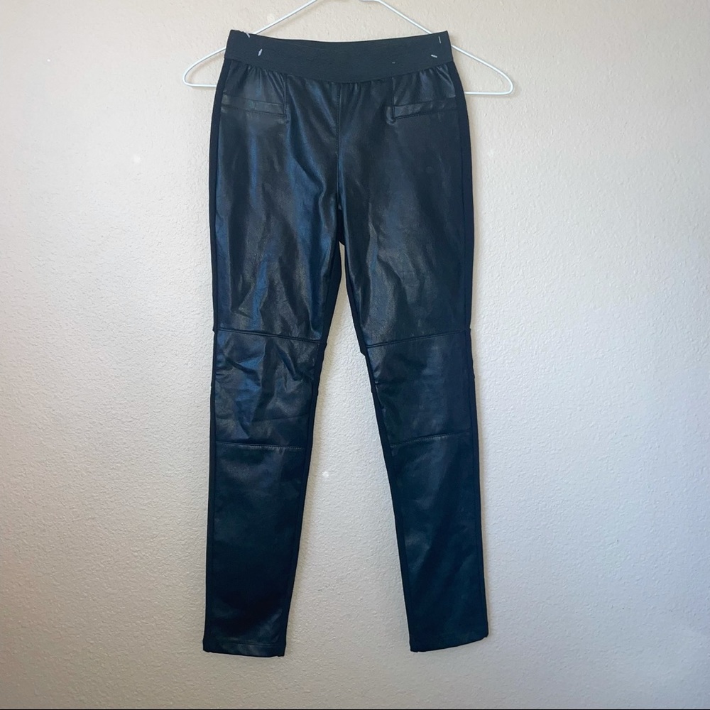 Ella Moss Black Leather Like Legging Pants Size 10
